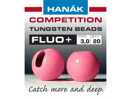 HANÁK Competition Tungstenové hlavičky Fluo růžové