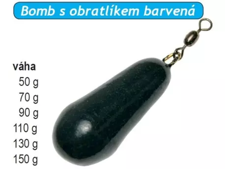 JSA Bomb s obratlíkem barvená 110g