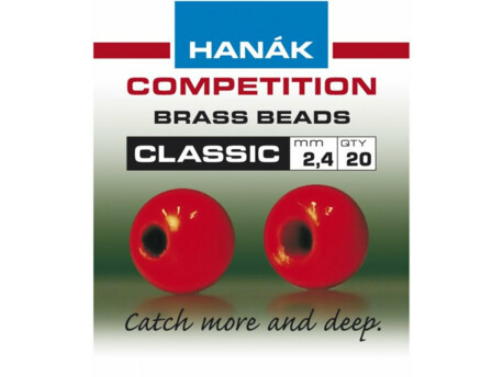 HANÁK Competition Klasické mosazné hlavičky fluo červené