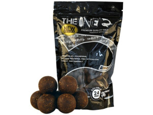 THE ONE Rozpustné boilies Black Soluble Smoked Fish 1 kg