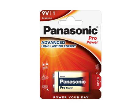 Panasonic baterie 6LF22PPG/1BP Pro Power (6LR61) - alkaline  9V