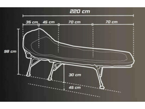 STARBAITS Lehátko Comfort Mammoth Bedchair (6 noh) -40% VÝPRODEJ!!
