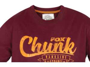 FOX Tričko Chunk T-Shirt  Burgundy/Orange VÝPRODEJ