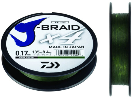 DAIWA J-Braid X4 Green 135m