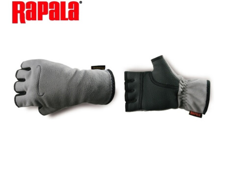 Rapala Half Finger Gloves Grey/Black