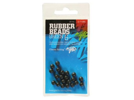 GIANTS FISHING Gumové kuličky Rubber Beads Transparent Green 3mm,20ks