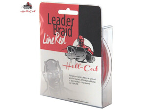 Hell-Cat Návazcová šňůra Leader Braid Line Red 0,90mm, 75kg, 20m