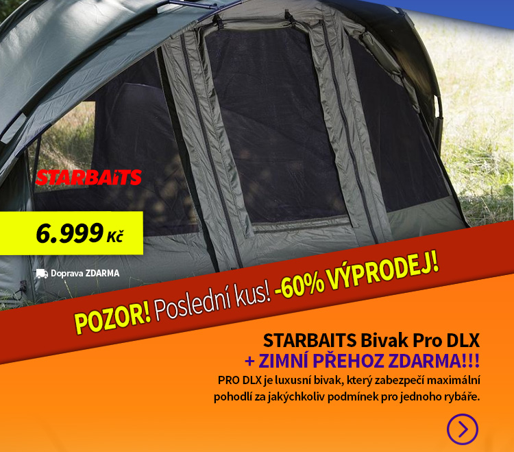 STARBAITS Bivak Pro DLX  - PRO DLX – Nejuniverzálnější typ bivaku.