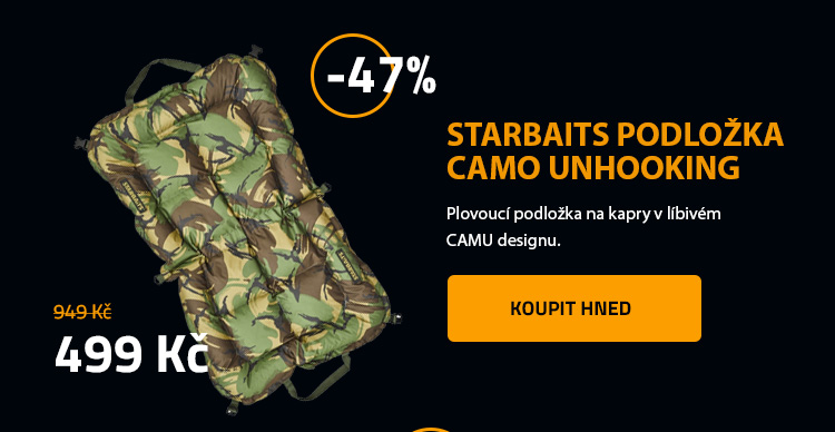 STARBAITS Podložka CAMO UNHOOKING VÝPRODEJ - Je ergonomicky tvarovaná s vyvýšeným okrajem. Je vyrobena z odolného materiálů 420D. Rozměry - 100cm x 65cm 
