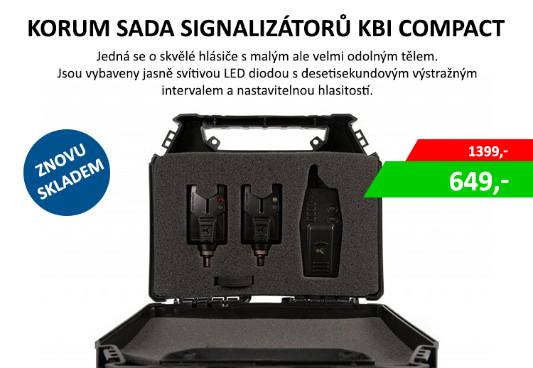 Korum Sada Signalizátorů KBI Compact AKCE - Jedná se o skvělé hlásiče s malým ale velmi odolným tělem. Jsou vybaveny jasně svítivou LED diodou s desetisekundovým výstražným intervalem a nastavitelnou hlasitostí. ...