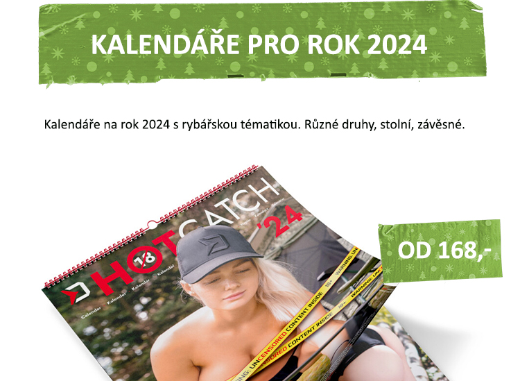 Literatura, Dvd, Kalendáře - Stolní rybářský kalendář na rok 2024 s rybářskou tématikou.