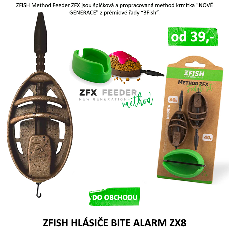 Tvorba návazců - krmítka -ZFISH Method Feeder ZFX jsou špičková a propracovaná method krmítka 