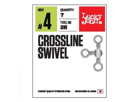 Lucky John obratlíky Crossline Swivel vel. 6 7ks
