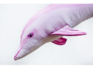 Plyšový polštář Delfín albín - růžový MINI 55cm VÝPRODEJ