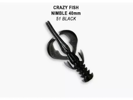 Crazy Fish Nimble 4cm barva 51 balení 9 kusů
