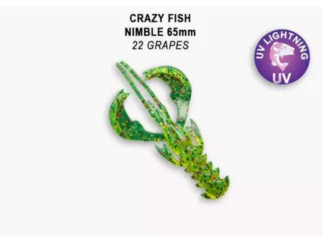 Crazy Fish Nimble 6,5 cm barva 22 balení 7 kusů
