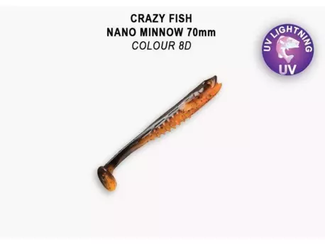 Crazy Fish Nano Minnow 7 cm barva 8D