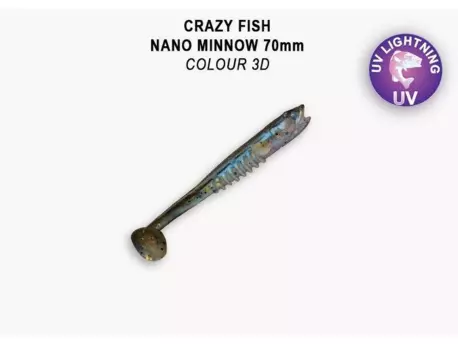 Crazy Fish Nano Minnow 7 cm barva 3D floating