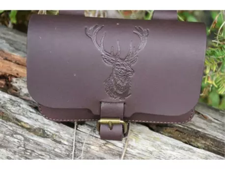 KOŽENÁ KAPSA NA PÁSEK "JELENÍ HLAVA"