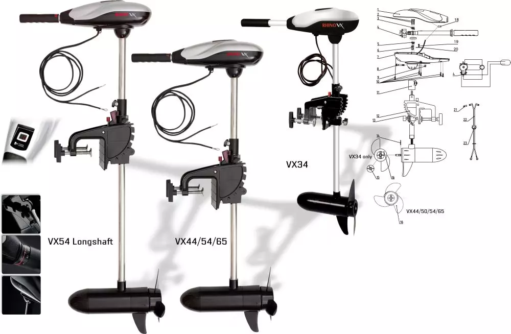 Rhino Motor elektrický závěsný VX AKCE