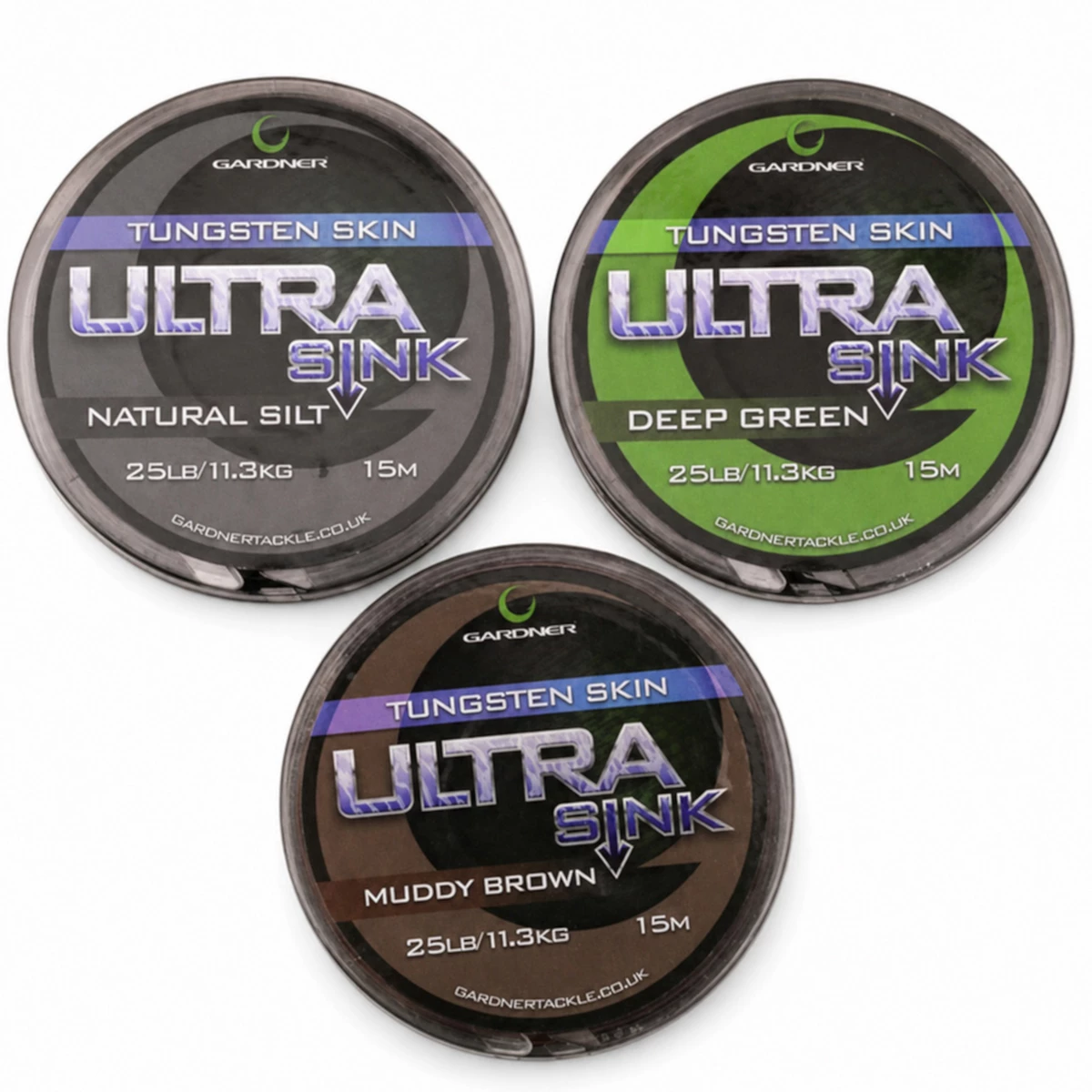 GARDNER Splétaná šnůra Ultra Sink Tungsten 15 m/25 lb (11,3 kg) Muddy Brown