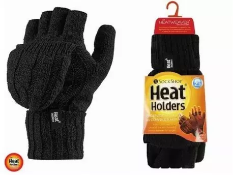 HEAT HOLDERS Dámské Rukavice bez konečků prstů s převlekem