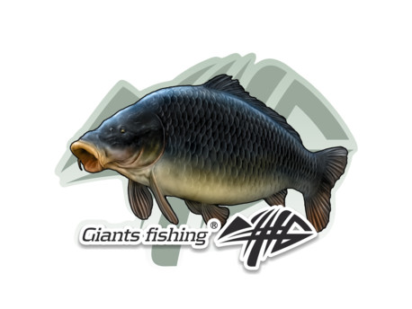 Nálepka velká- Giants Fishing Kapr šupináč