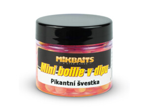 MIKBAITS Mini boilie v dipu 50ml - Pikantní švestka