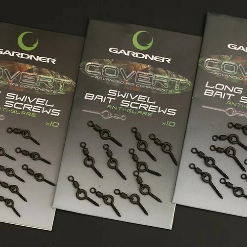 GARDNER Kolíček s obratlíkem Covert Swivel Bait Screws Anti Glare 10ks