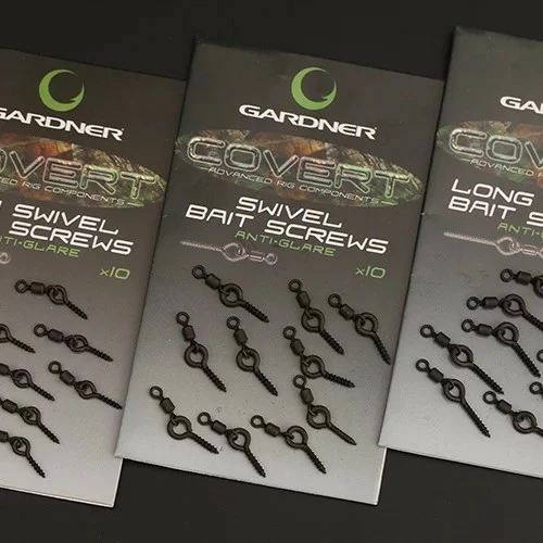 GARDNER Kolíček s obratlíkem Covert Swivel Bait Screws Anti Glare 10ks