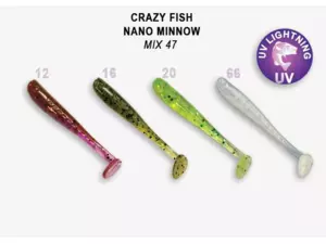 Crazy Fish Nano Minnow 4 cm mix 47