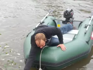 BOAT007 M250 Nafukovací člun - šedomodrý