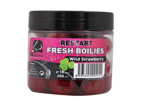 LK Baits Fresh Boilie Restart Wild Strawberry 14mm 150ml
