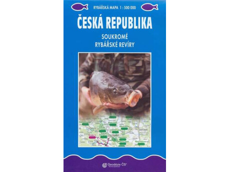 Česká republika /soukromé rybářské revíry, 1:500 000, rybářská mapa VÝPRODEJ