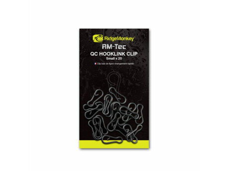 RidgeMonkey Klip RM-Tec Quick Change Hooklink Clip Small 20ks VÝPRODEJ