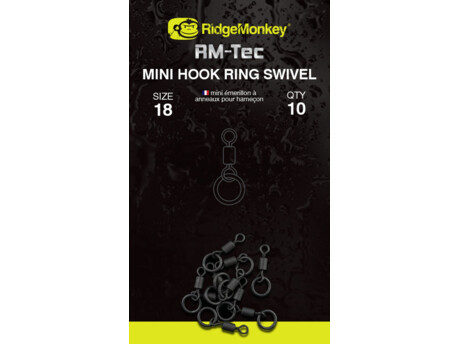 RidgeMonkey Obratlík Connexion Mini Hook Ring Swivel vel.18 10ks VÝPRODEJ
