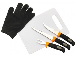 ALBASTAR filetovací sada nůž, rukavice, prkénko AKCE