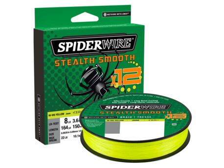 Šňůra SpiderWire Stealth Smooth12 HI-VIS Žlutá METRÁŽ