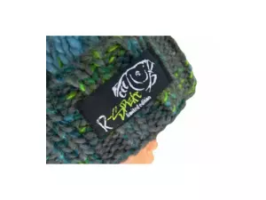 R-SPEKT Dětský kulich MAXI PomPom beanie šedozelený