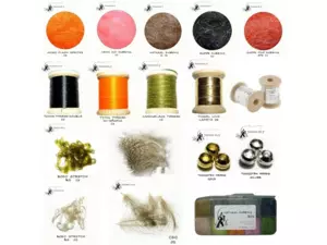 STONFO Sada materiálů a pomůcek na vázání umělých mušek pro začátečníky