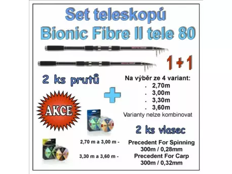 SAENGER Set teleskopů Bionic Fibre II tele 80 1 + 1 Varianta 3,60m
