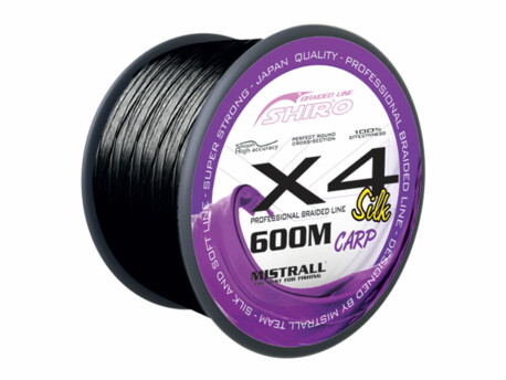 Mistrall šňůra X4 Black carp 600 m, průměr 0,36 mm VÝPRODEJ