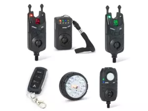 SAENGER Anaconda sada 2 hlásičů s příposlechem, čidlem pohybu, světlem a dálkovým ovládáním Vipex RS profi set (červená, zelená)