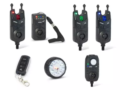 SAENGER Anaconda sada 3 hlásičů s příposlechem, čidlem pohybu, světlem a dálkovým ovládáním Vipex RS profi set (červená, zelená, modrá)