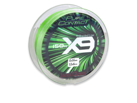 SAENGER Iron Claw šňůra Pure Contact X9 0,09 mm/1500 m zelená