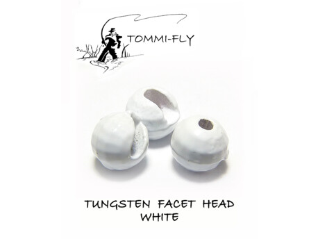 TOMMI FLY Tungstenové fazetové hlavičky - bílé