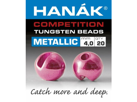 HANÁK COMPETETION Tungstenové hlavičky Metallic světle růžová