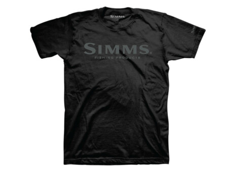 SIMMS tričko Simms Logo Black XL VÝPRODEJ