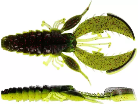 Westin Gumová nástraha CreCraw Creaturebait 10cm 12g Black/Chartreuse 4ks