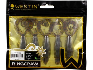 Westin: Gumová nástraha RingCraw Curltail 9cm 6g Fireflash 5ks
